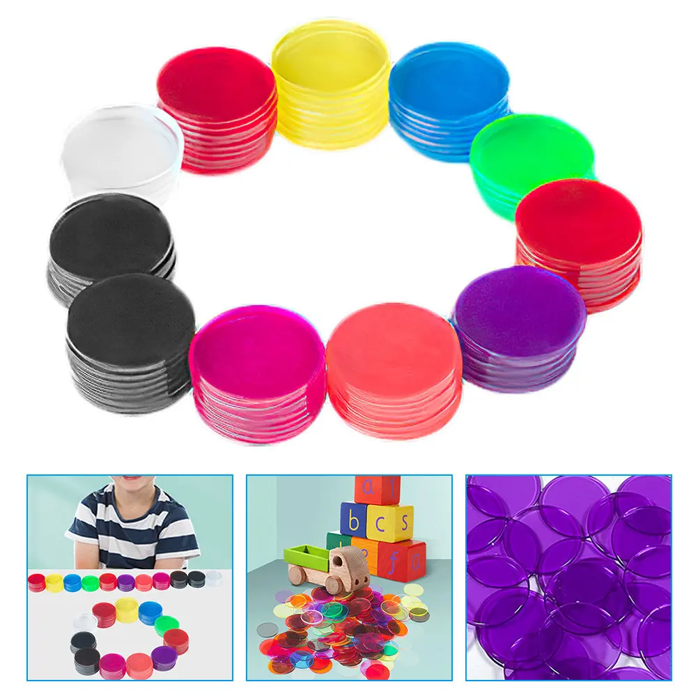Counting Discs 100pcs Round Math Manipulatives for Kids Preschool Number Learning Kindergarten Teaching Aids
