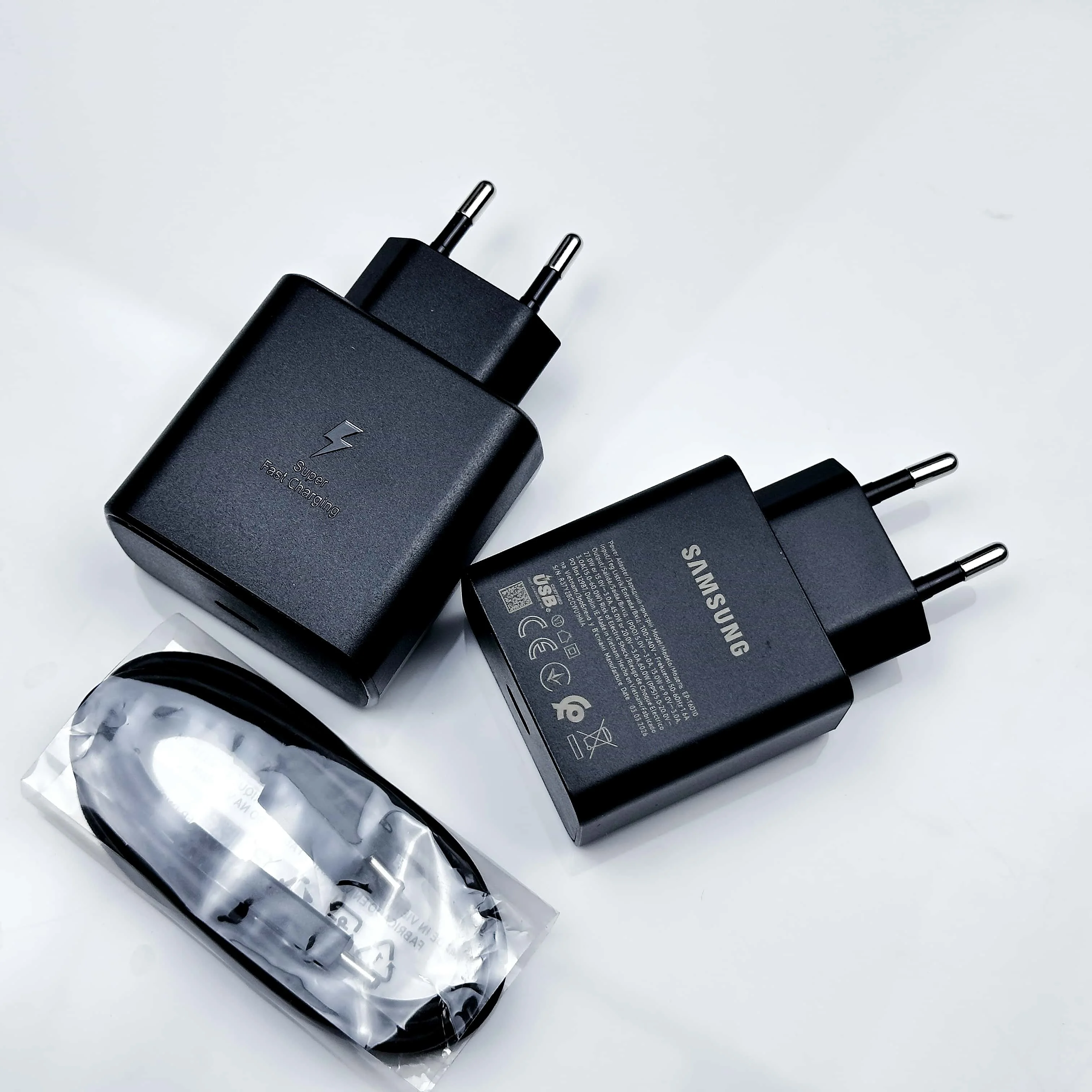 Original Samsung 60W PD Ladegerät EU-Stecker Cargador für S26 Ultra S25FE S24 S23 A56 A57 M55s Tab S11 Ultra S10 FE+ 5A Typ-C Kabel