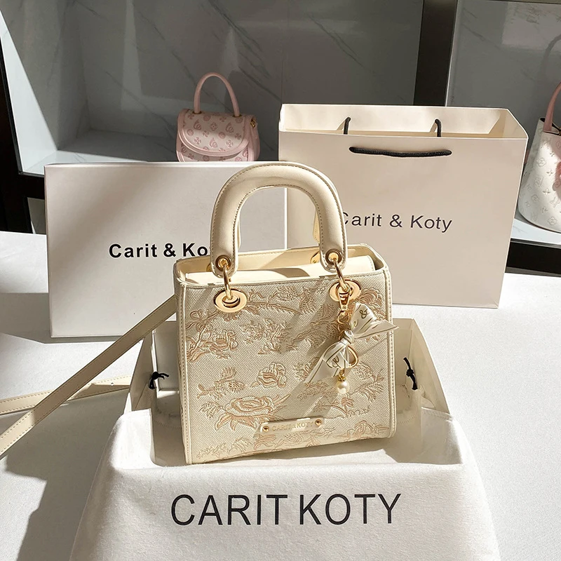 

Chinese-style heavy embroidery Lady Dior bag, high-end handbag