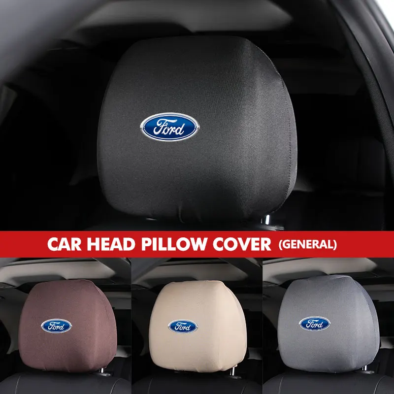 Para asiento de coche Ford, reposacabezas elástico Universal, cubierta de cabeza antipolvo antisuciedad, Fiesta Ranger Mondeo Escape Ecosport Fusion Explorer