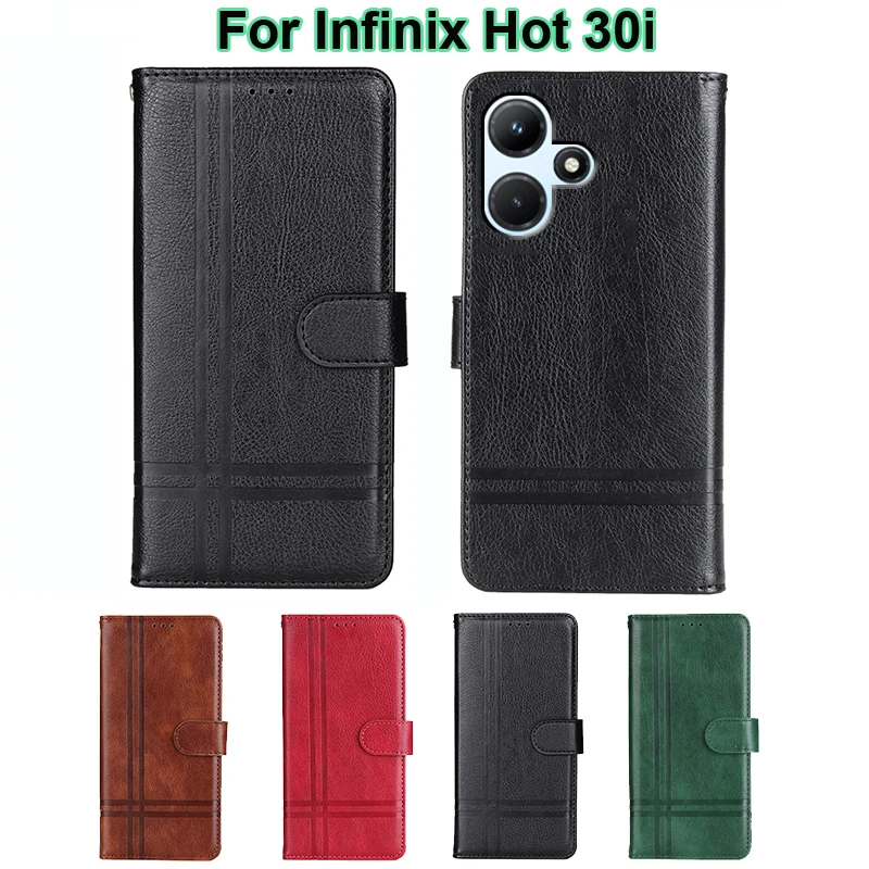 

Original PU Leather Case For Infinix Hot 30i X669C Helio G37 Coque Wallet Cover Funda Para Infinix Hot 30i NFC X669D Phone Cases