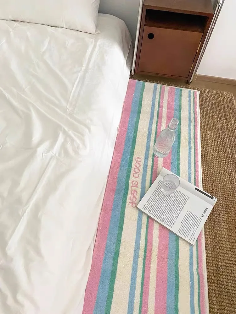

VIKAMA Summer Ins Style Bedroom Bedside Blanket Living Room Sofa Balcony Window Waterproof Floor Mat Home Decoration