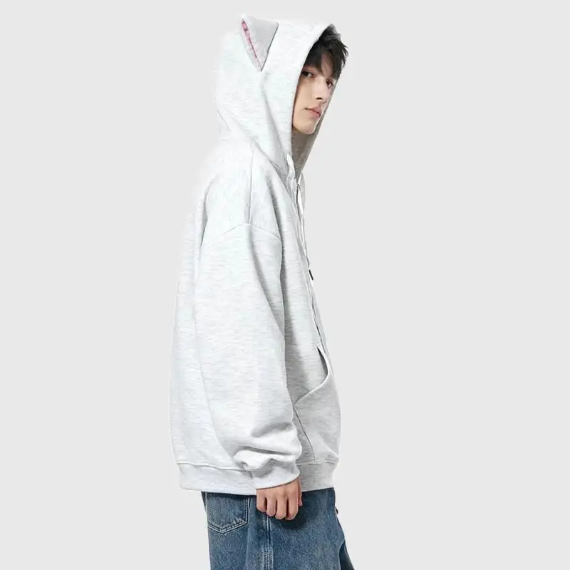 Neue Miffy Hoodie Trendy Marke Casual Jacke Frühling und Herbst Langarm Nette Katze Ohr Lose Zipper strickjacke