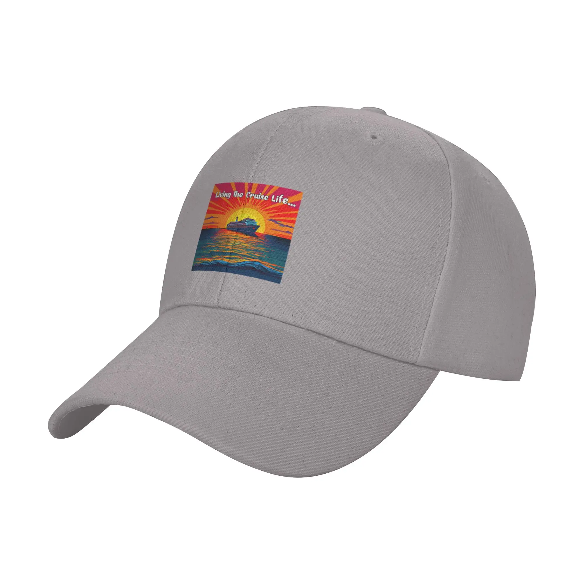 Hot Sale Living the Cruise Life - Design 1 Baseball Cap  Fashionable Cap Men  Surfing Cap Men