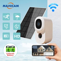 Cámara de vigilancia con batería para exteriores, videocámara inalámbrica con Wifi, 3MP, HD, batería recargable de baja potencia, CCTV, detección de movimiento PIR