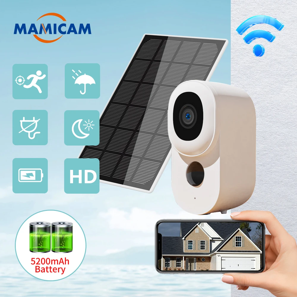 Outdoor Wifi Battery Camera 3MP HD Low Power Rechargeable Battery Wireless CCTV Video Survilliance Camera PIR Motion Detect