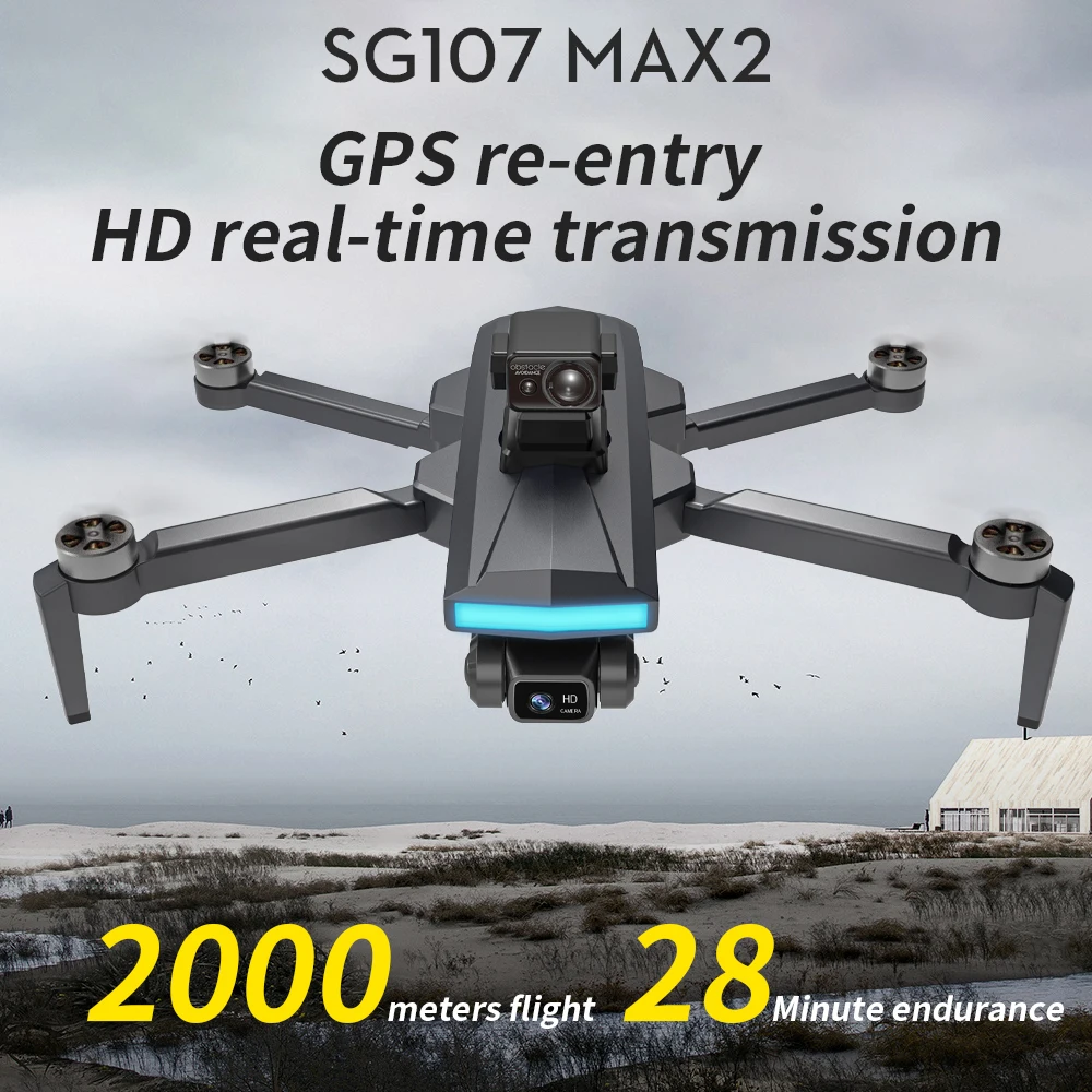 

NEW SG107MAX2 Mini Drone WIFI 4K HD Dual Camera FPV Optical Flow Gesture Control Quadcopter Profesional Rc Drone