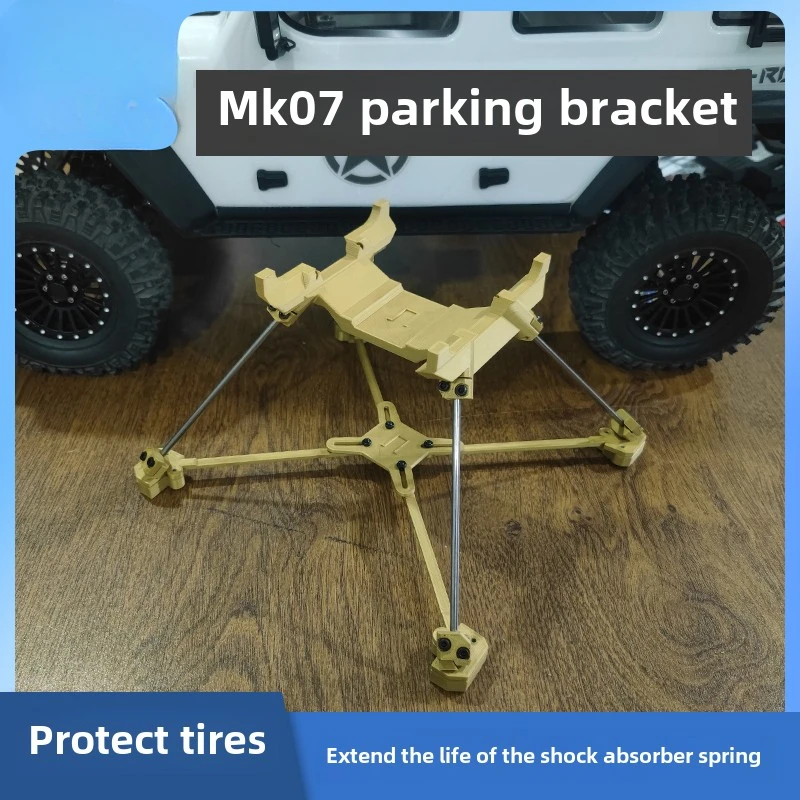 NEW JK07 MK07 Accessories Parking Bracket Support Rod Base Protective Tire 1/7 1/8 1/10 RC Climbing Car Display Stand Mood Parts