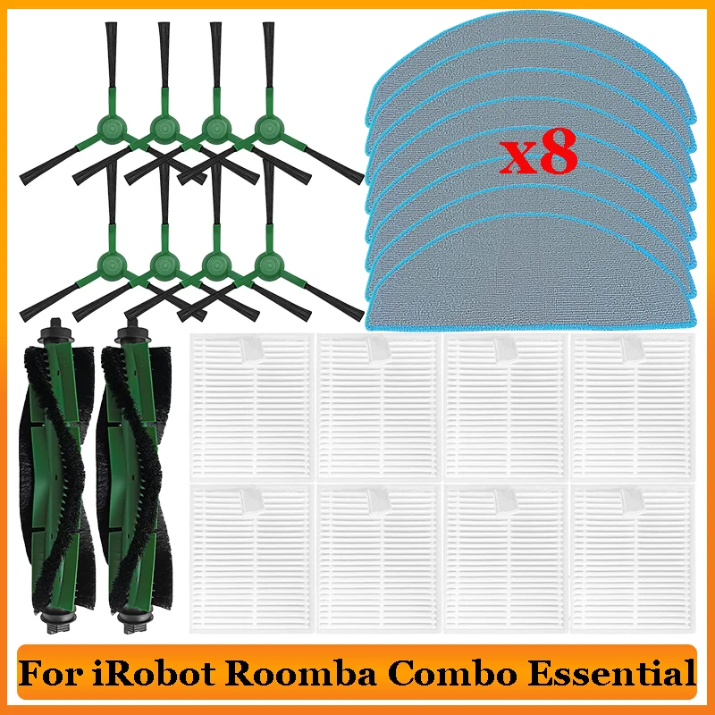 Pièces pour aspirateur iRobot Roomba ChlorEssential/Vac Essential, brosse latérale principale, filtre HEPA, accessoires de vadrouille