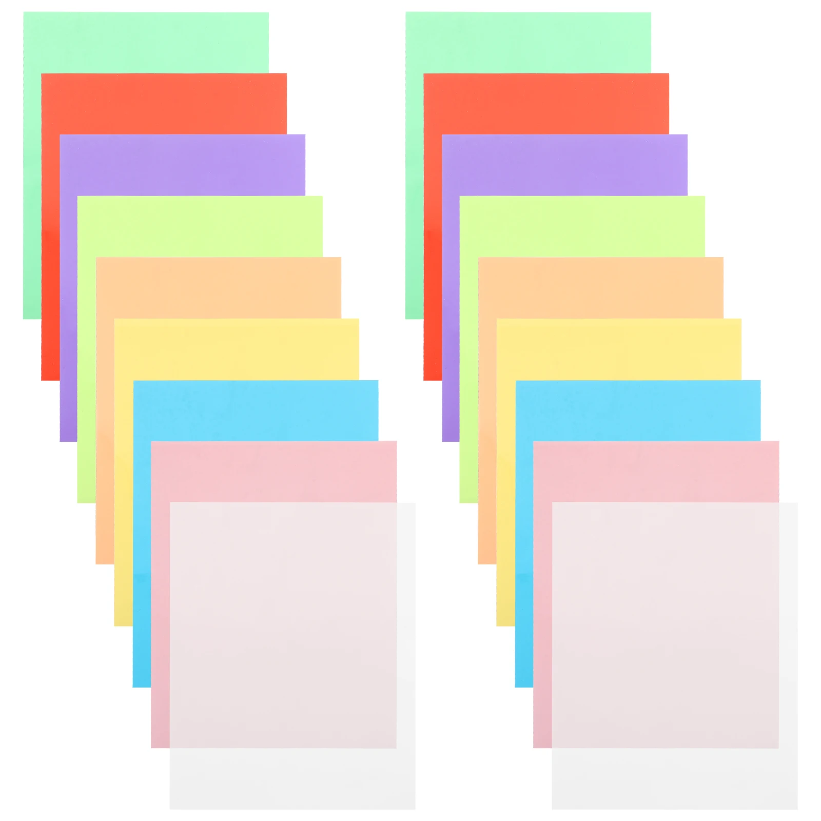 18 Sheets Colored Cellophane Sheets Transparent PVC Craft Material for DIY Projects Multi-Color Craft Supplies