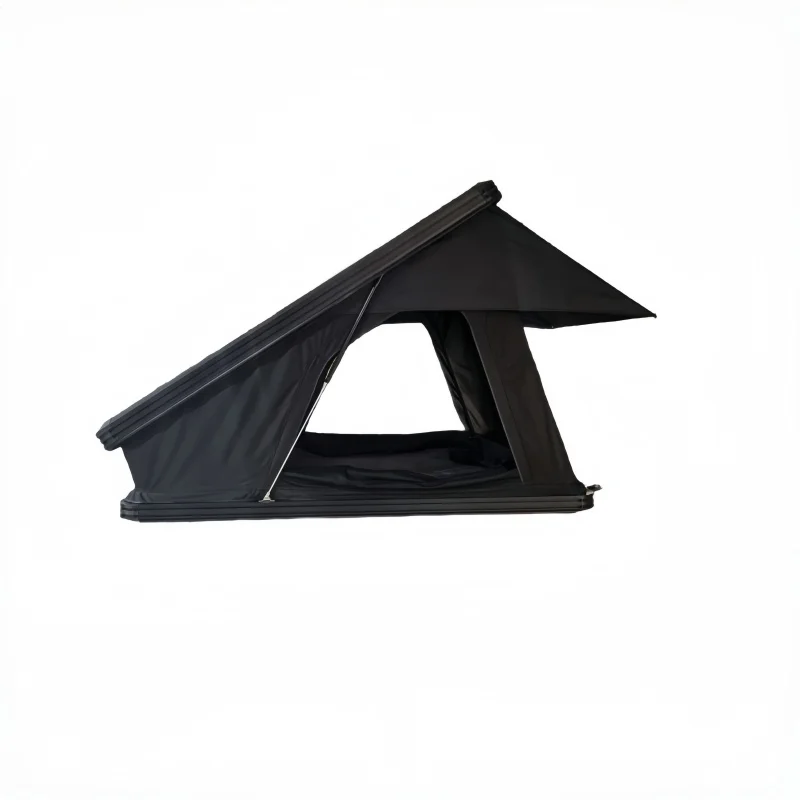 Carpa de techo rígida triangular de acero y lona para las cuatro estaciones, de apertura rápida automática, para camping todoterreno.