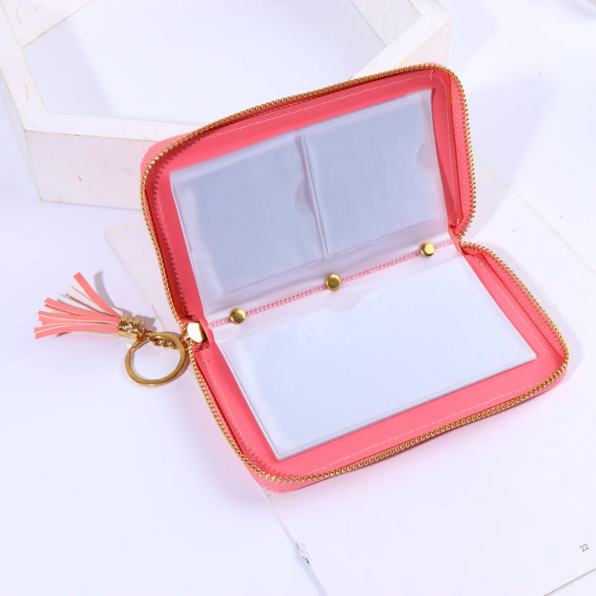 Vorlage Kartenhalter Reißverschluss Stempelplatte Organizer Fall Frauen Mädchen Rosa Tasche für Kunstplatten Nail Art Platten Fall