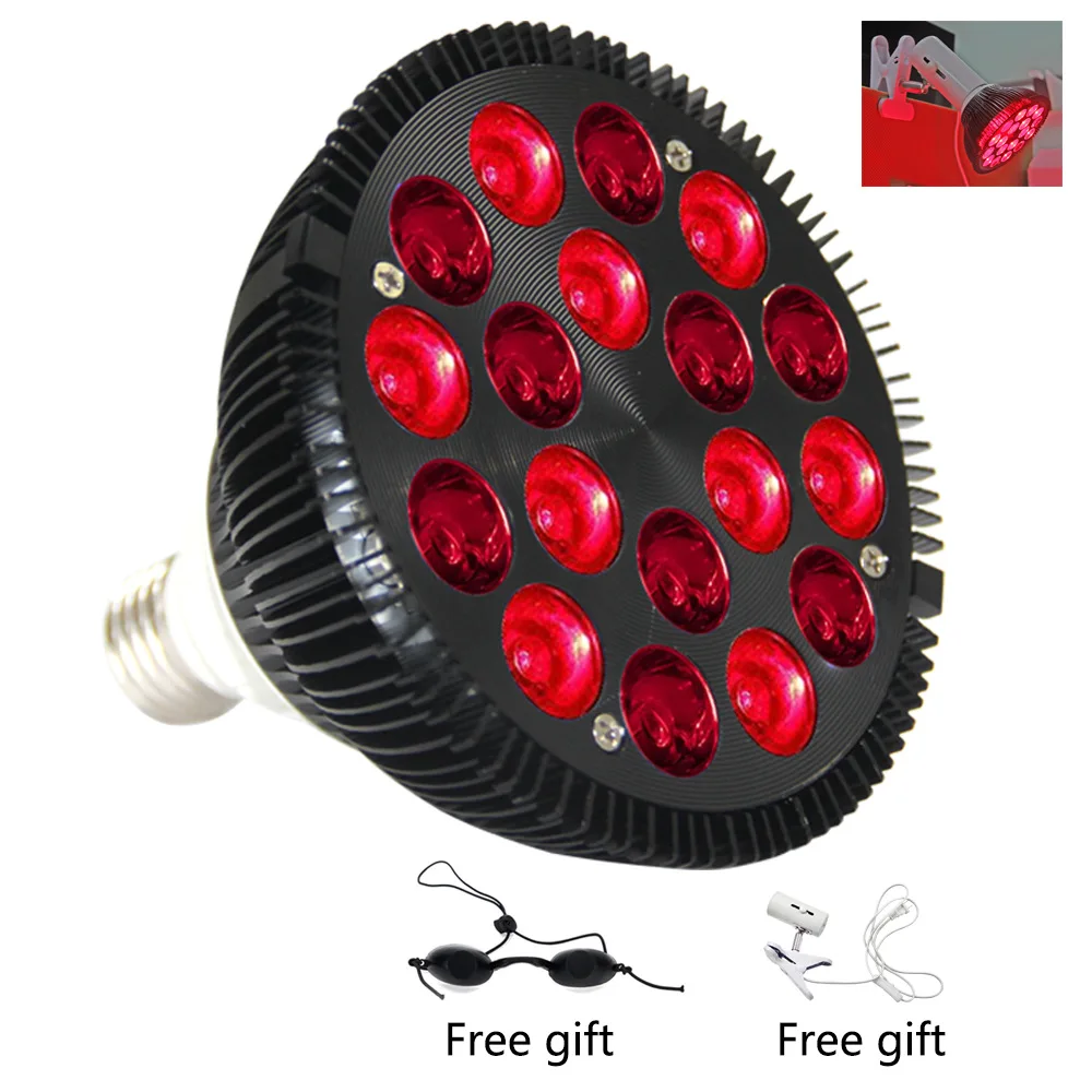 Portable Pain Relief 660nm 850nm Red Near led face light therapy 18PCS 54w PDT Red Treatment Arthritis Spot Removal Beauty bulb