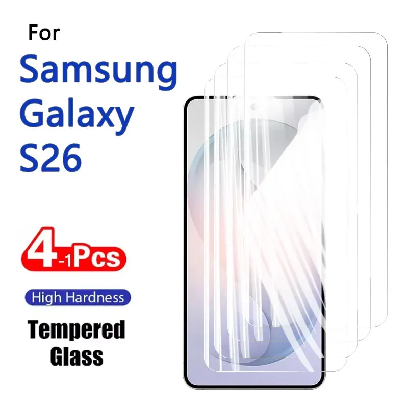 

1-4PCS Screen Protectors for Samsung Galaxy S26 S 26 Tempered Glass Crystal High Aluminum Anti Scratch Case Friendly Fingerprint
