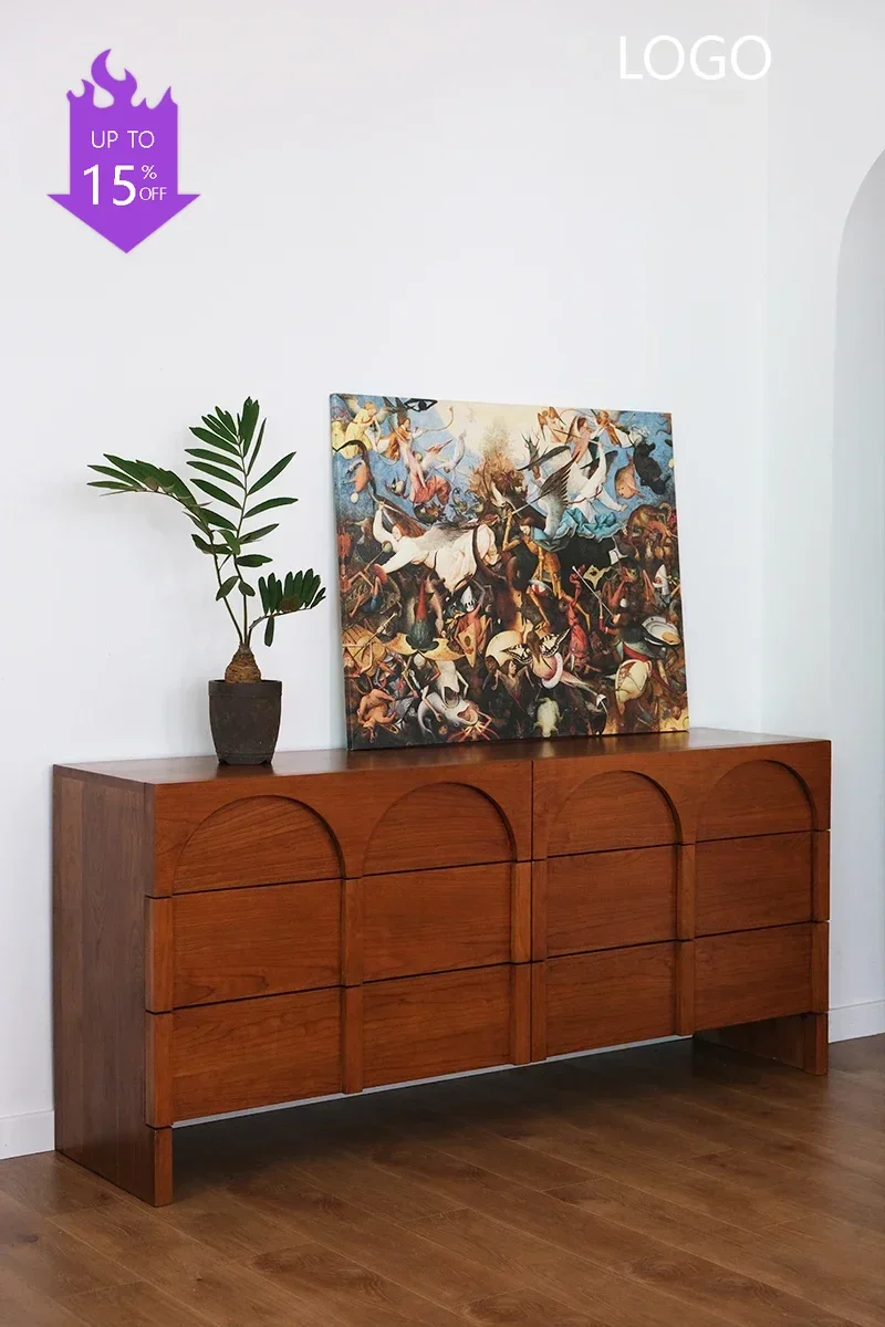 P3  Q Arched Door Denmark Retro Custom Chest of Drawers Side Cabinet Furniture Storage Drawer Arc living room  furniture