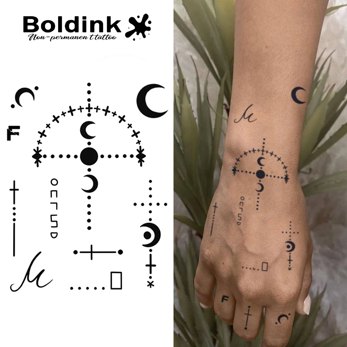 

Временная татуировка Runes Of Starry Moonlit Whispers, Леч до 15 дней, новая технология, волшебная водонепроницаемая полуперманентная наклейка.