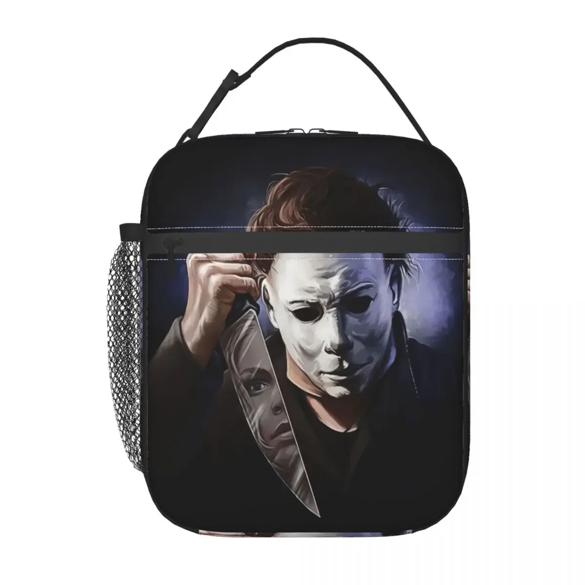 Michael Myers Knives Insulated Lunch Tote Bag for Women Halloween Film Art Resuable Thermal Cooler Food Lunch Box School Travel