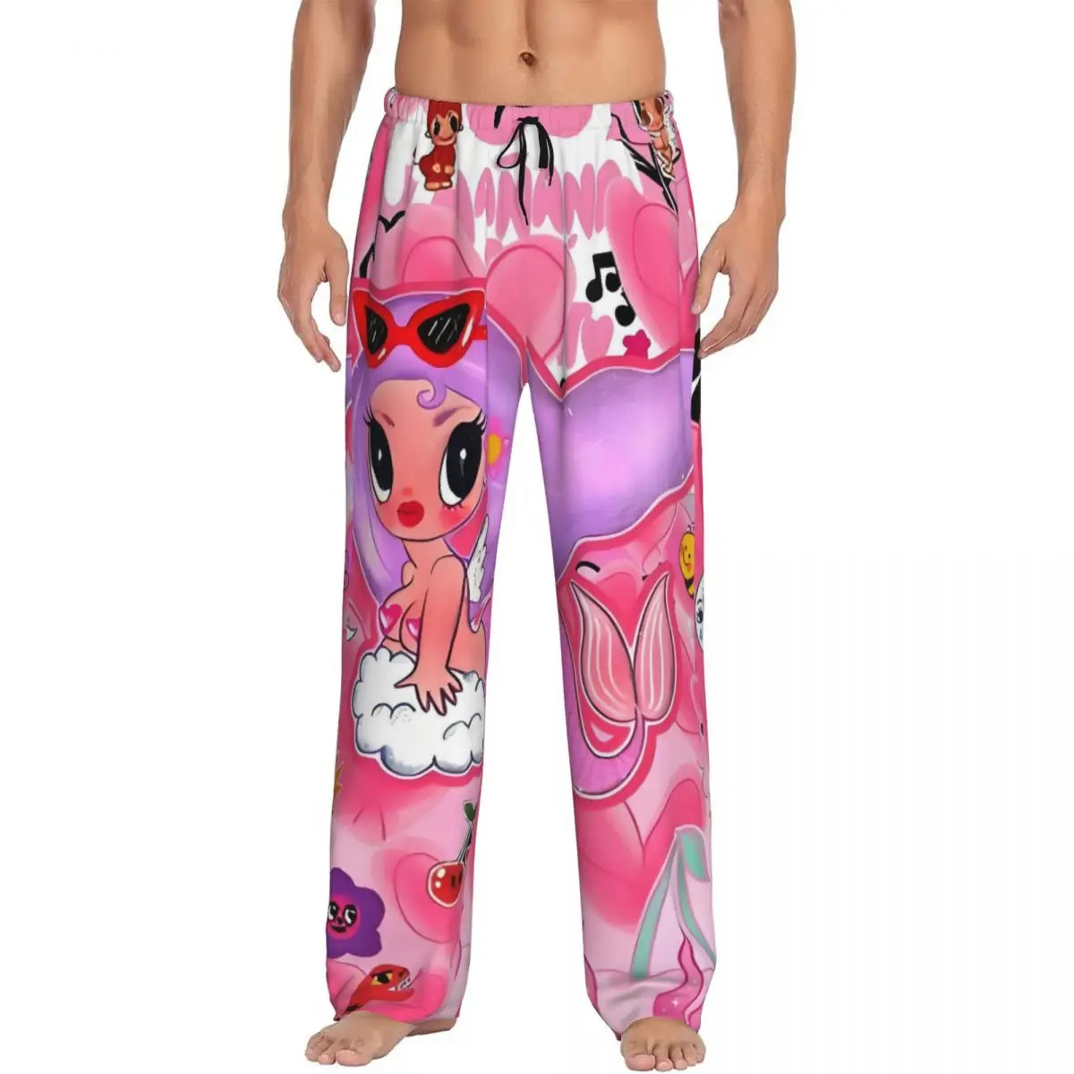 

Custom Printed Singer Karol G Pajama Pants Men Sleep Sleepwear Bottoms with Pockets