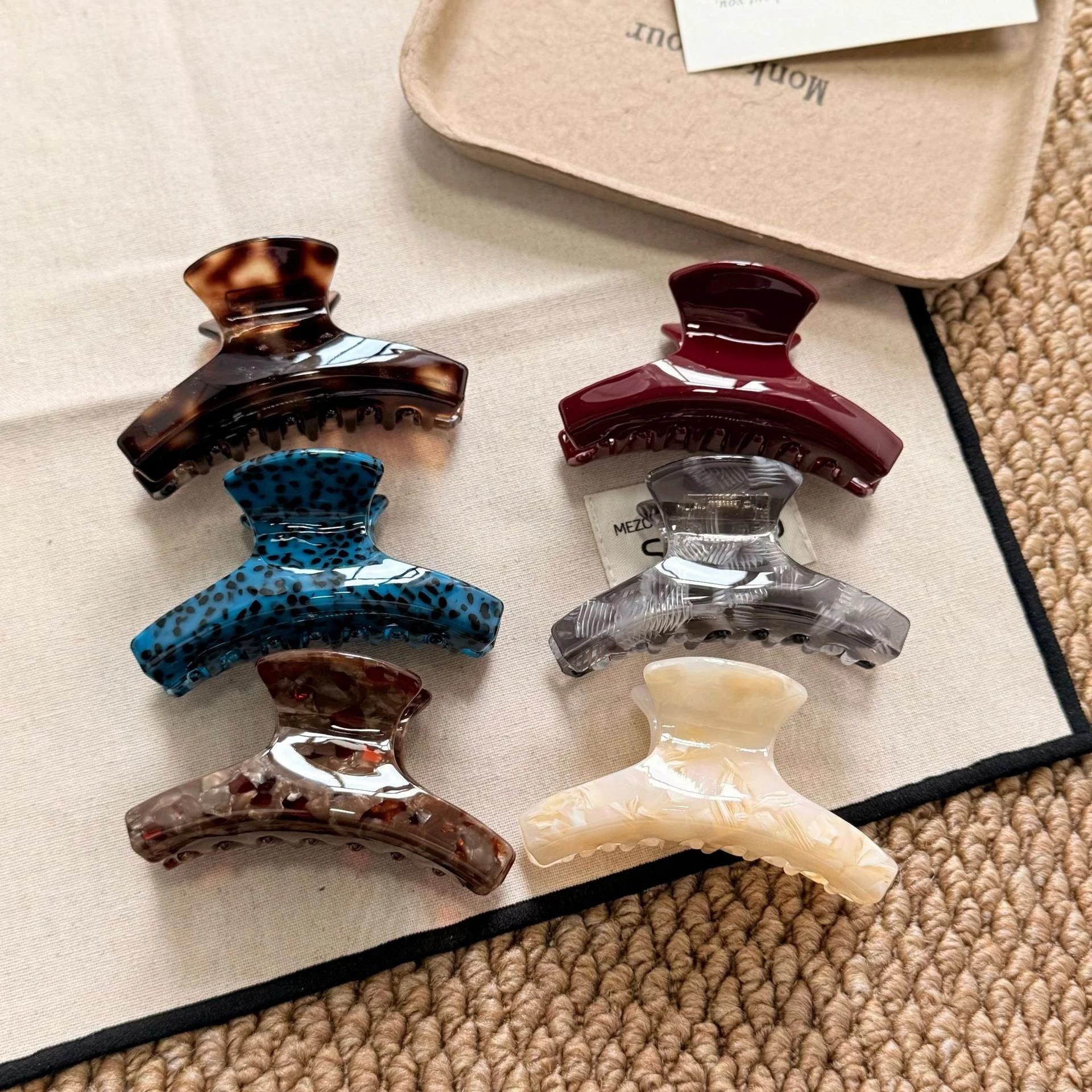 DuoShang новые 8 см геометрические ацетатные заколки для волос осень-зима ретро модные заколки для волос для женщин и девочек аксессуары для волос