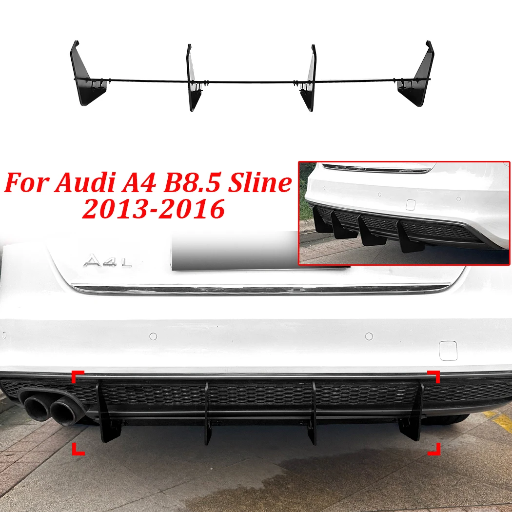 

Диффузор заднего бампера, комплект аксессуаров для Audi A4 B8.5 Sline 2013-2016, автомобильные внешние детали, замена модификации автомобиля
