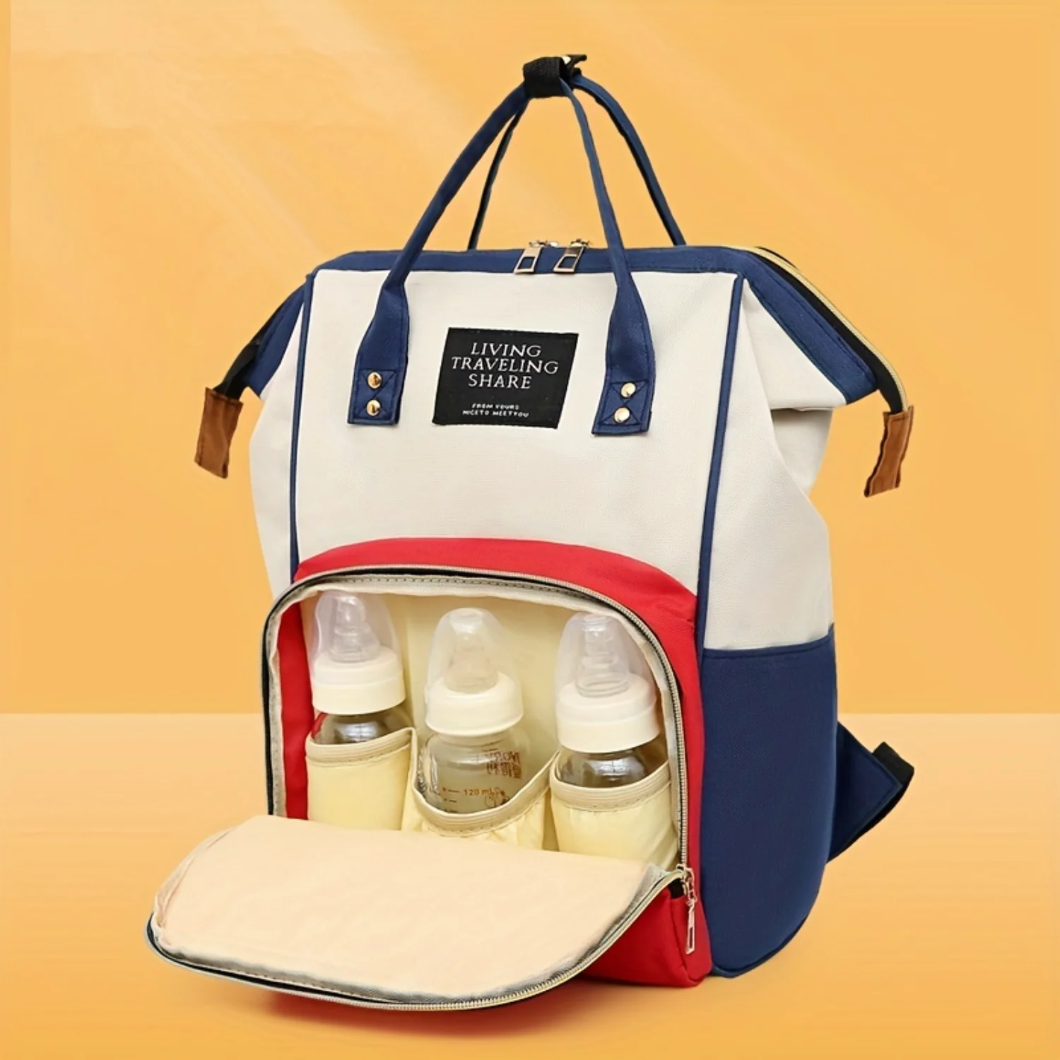 Travel-Easy, Elegant Diaper Bag  Multi-Functional, Stylish & Secure with Organizer Pockets