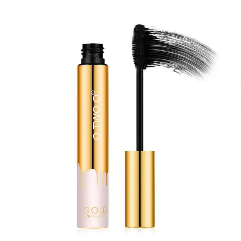 Mascara 3D noir pour extension de cils, brosse pour les yeux, maquillage de beauté, longue tenue, cils longs dorés