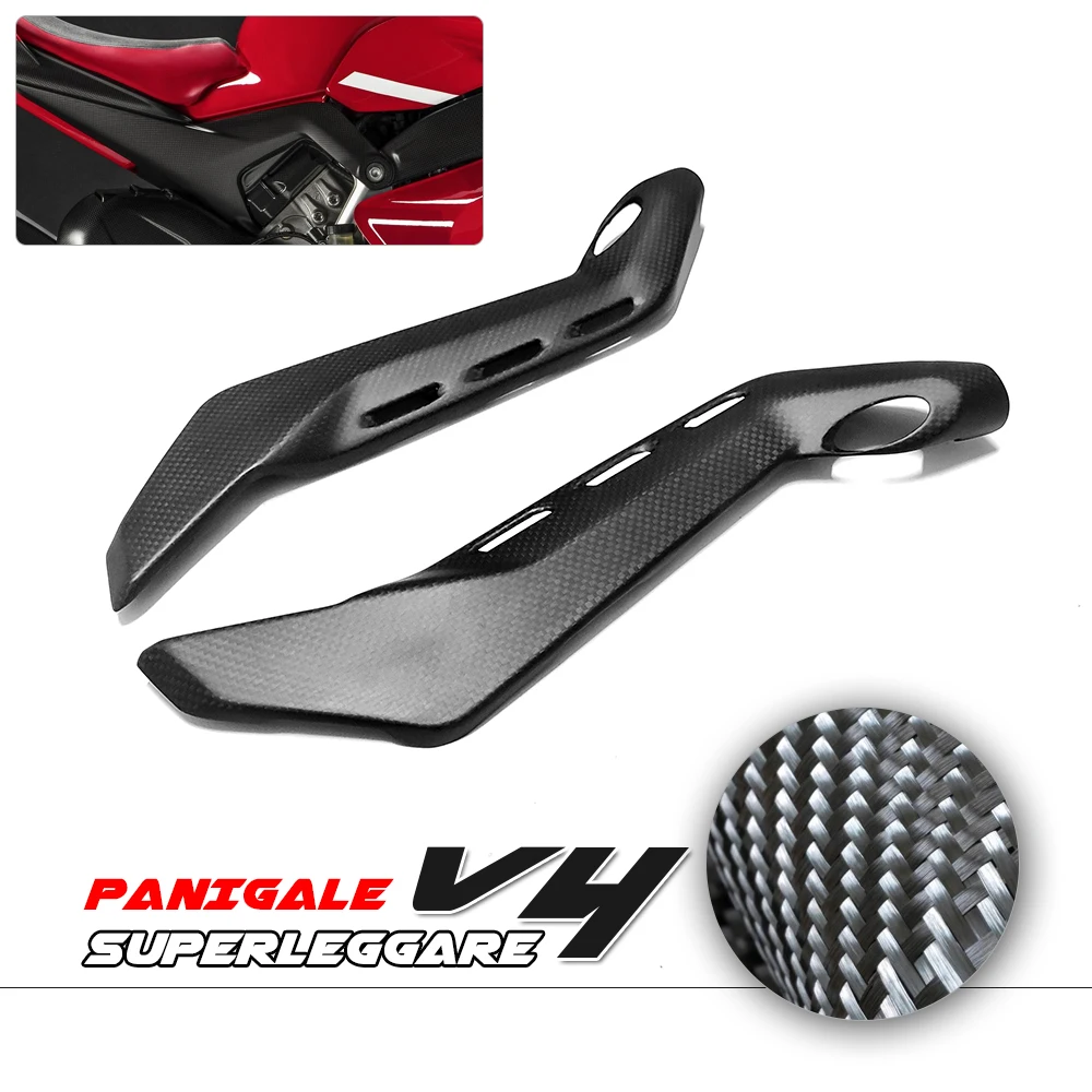 

for Ducati Panigale V4 R/S 2018-2021 Motorcycle Carbon Fiber Seat Side Subframe Fairing Cover Cowling Panel Guard Protector