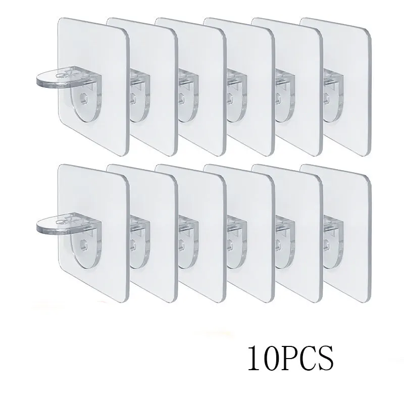 4/10pcs Non-Perforated Divider Bracket Closet Layering Brackets Load Bearing Brackets Shelf Partition Fixing Accessories