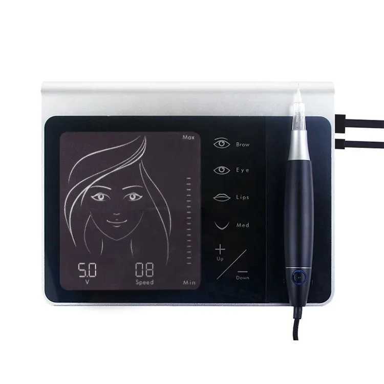 

Private Label Wireless Machine Eyebrows Microblading Tattoo Pen Machine And Power Bank Supply Silver Permanent Makeup