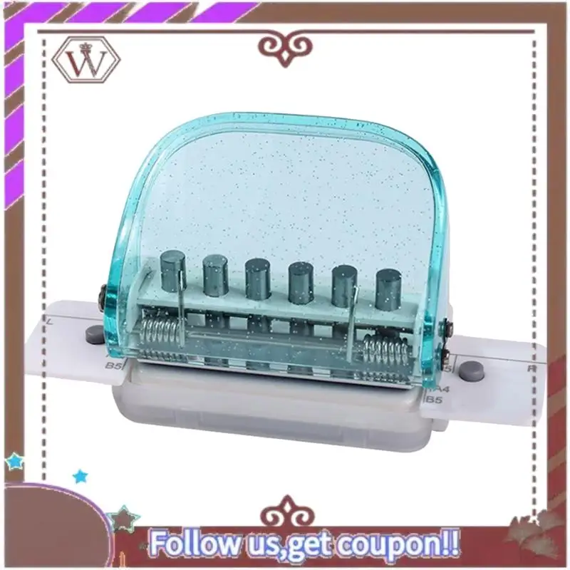 Дырокол ABBG-6 идеально подходит для переплета тетрадей и документов, быстрое позиционирование отверстий, принадлежности для ручного переплета