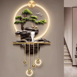 Interior Items Decorative Wall Lamp Modern LED Elk Crystal Porcelain Mural Light Living Room Hanging Paintings Lighting Home