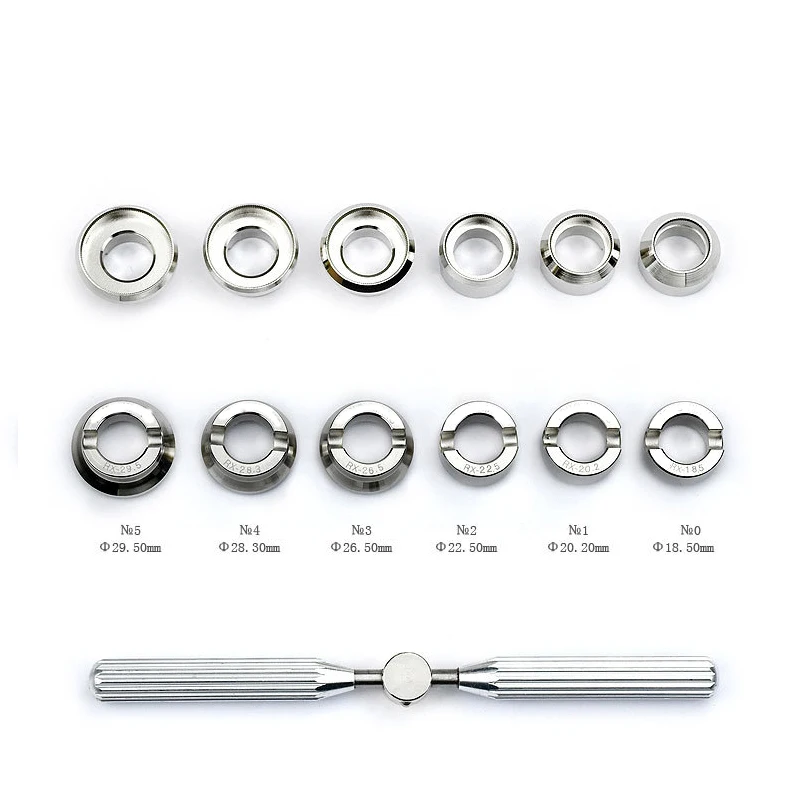 Watch Back Case Cover Opener Remover Set Watch Wrench with 6 Dies Part Watch Repairing Tools Kits Accessories for Watchmaker