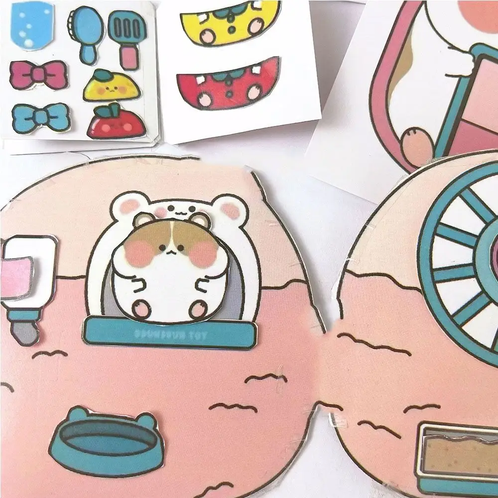 Muts Boek Materiaal Pack Hamster Keeper Rustig Boek Sticker Boek Montessori Melkzuur Bacteriën Kat Rustig Boek Zelfgemaakt Papier