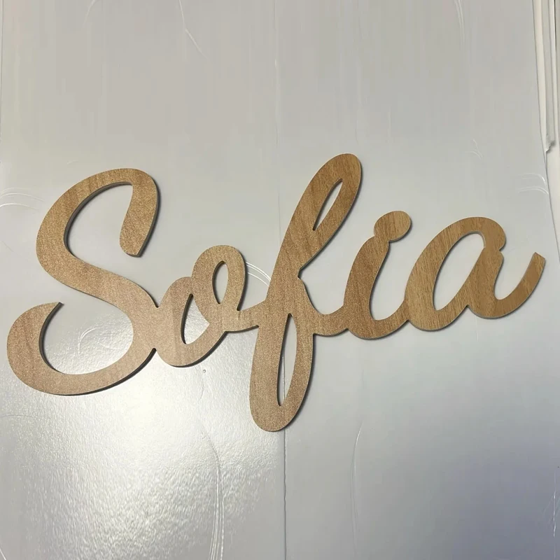 Custom Personalized Wooden Name Plaque for Kids Room, Nursery Wall Decor, Boys and Girls