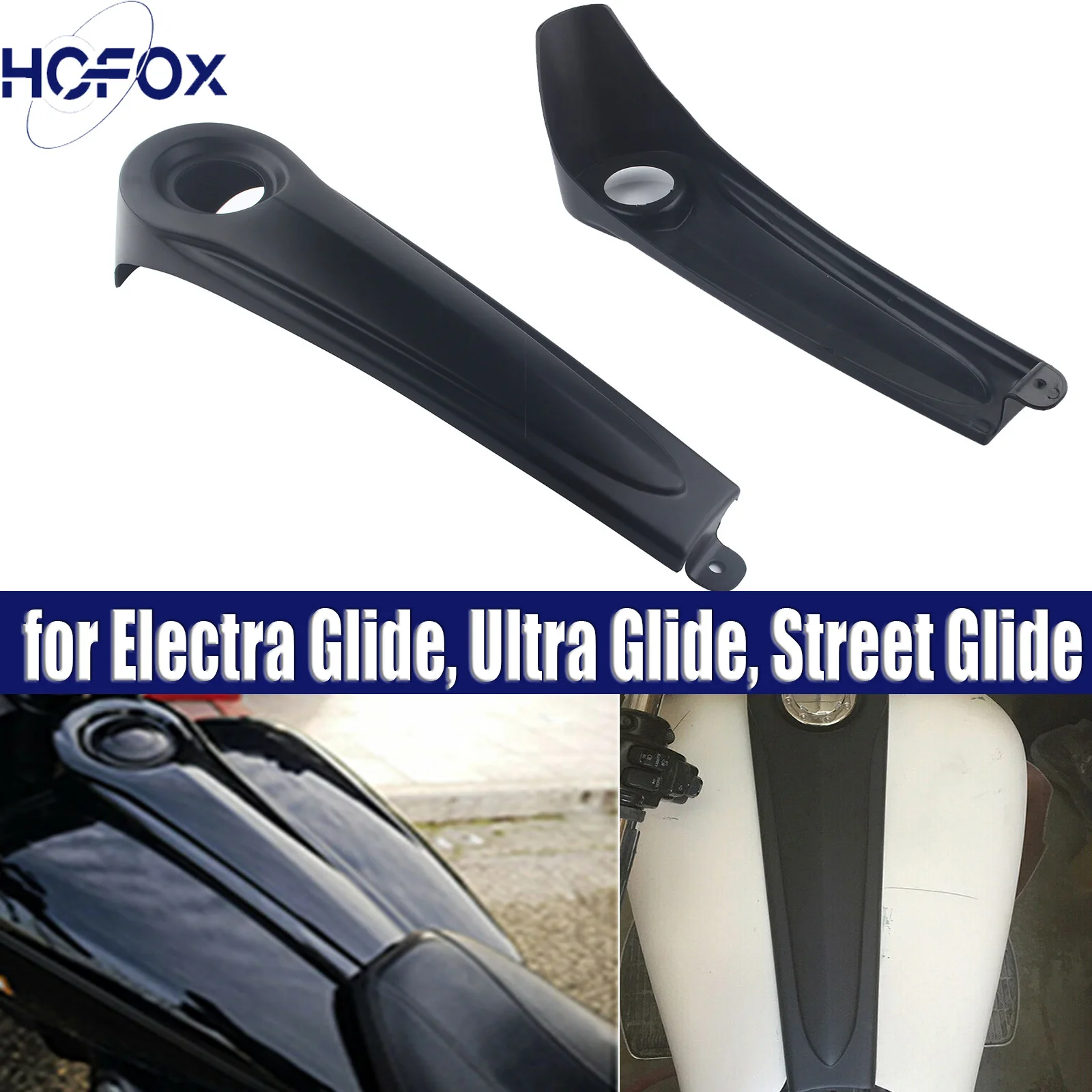 

Motorcycle Gloss Black Stretched Dash Panel Fuel Gas Tank Cover for Electra Glide Ultra Glide Street Glide Road Glide 1986-2007