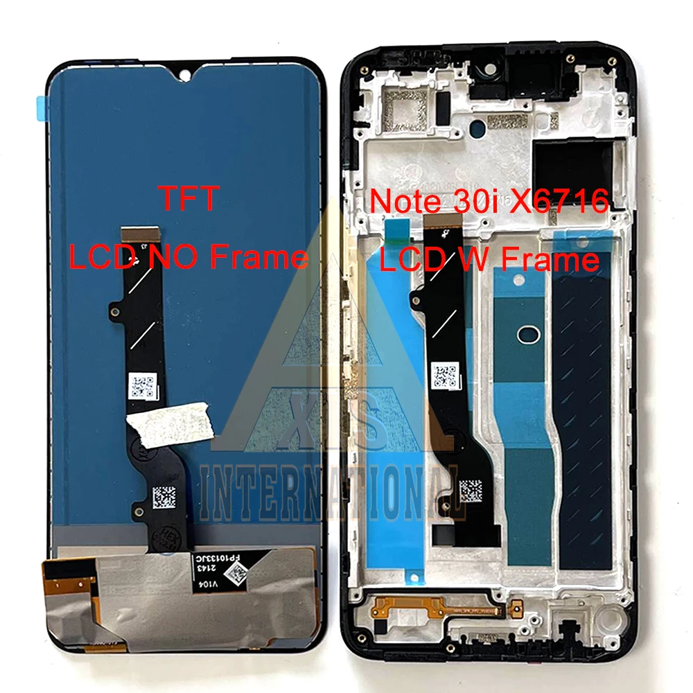 6.78\'\' For Infinix Note 30 4G X6833B LCD Display Screen Touch Digitizer For Infinix Note 30i X6716  X6716B Note 30 5G X6711Frame