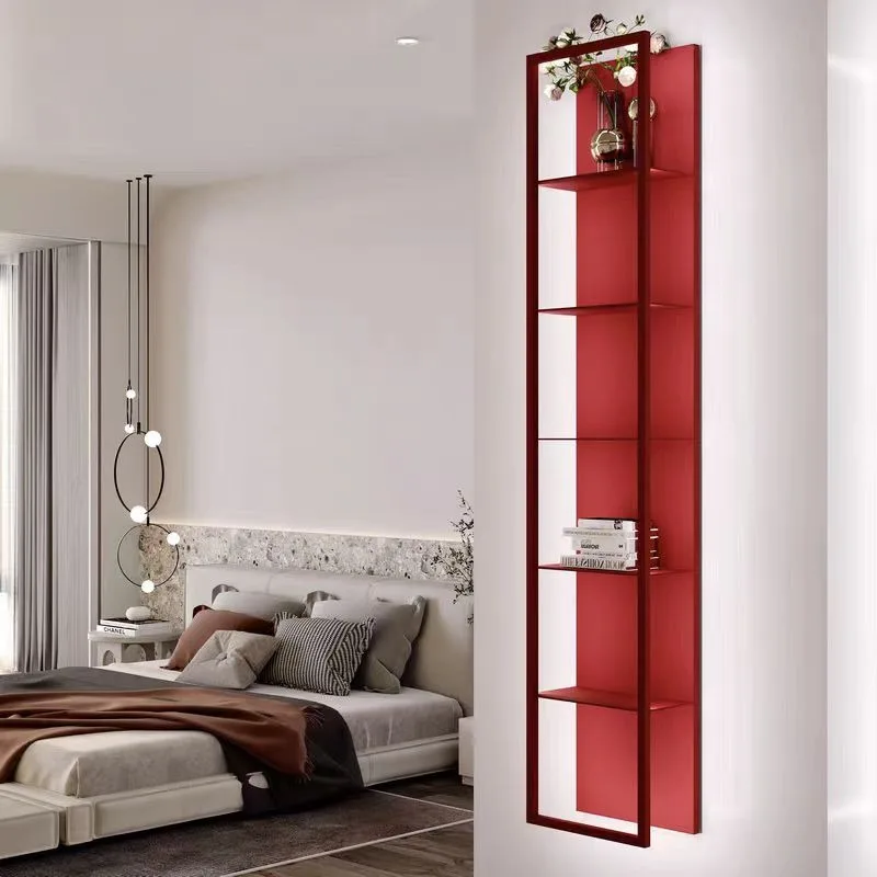 Wrought iron decorative frame, living room laminate storage display magazine rack