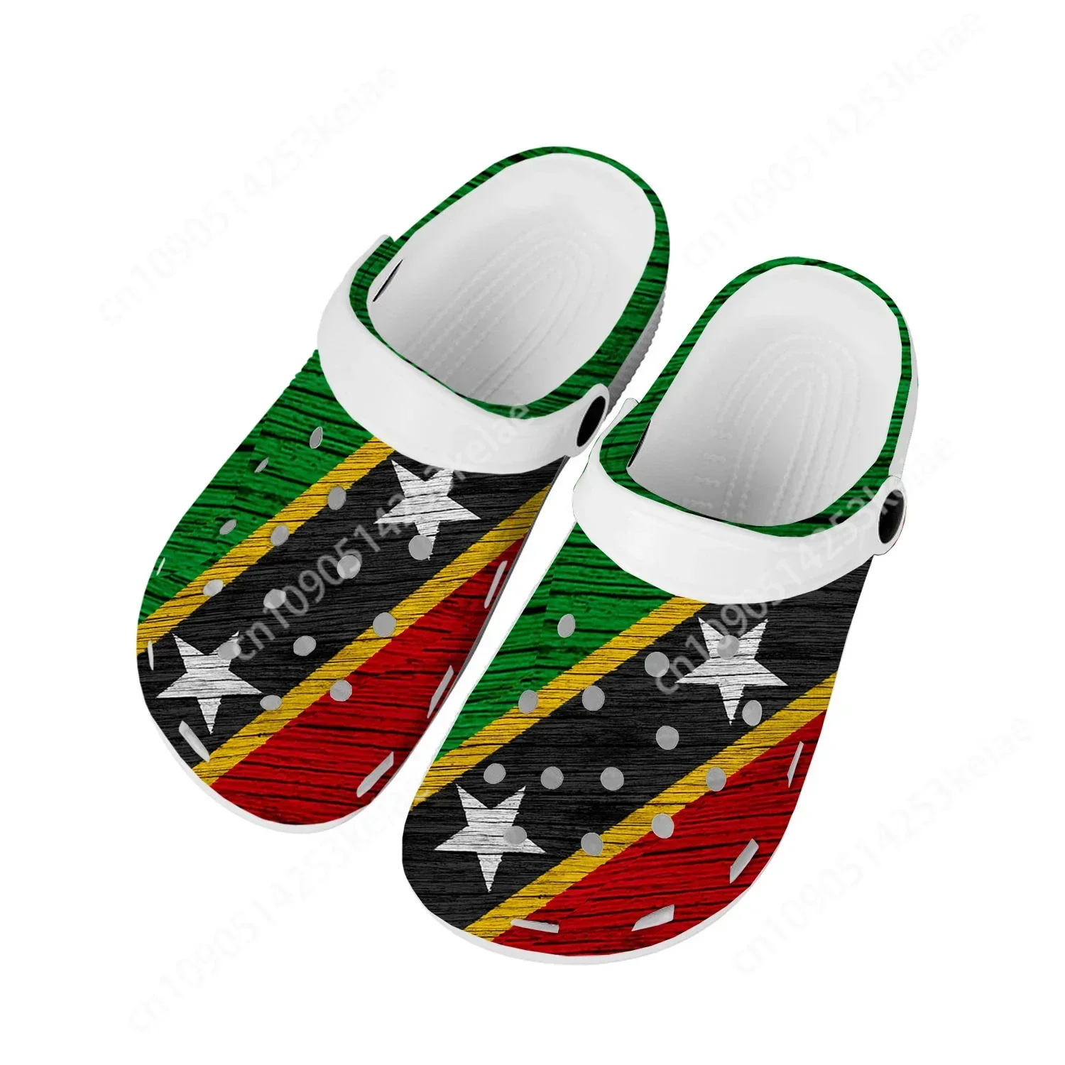 St Kitts and Nevis Flag Home Clogs Custom Water Shoes Mens Womens Teenager Shoe Garden Clog Breathable Beach Hole Slippers