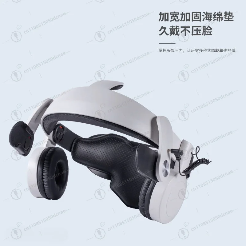 Ergonomic Comfort VR Head Strap Replacement Accessory Adjustable Head Band With Integrated Headphones
