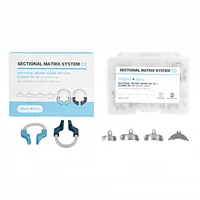 Abrazadera de bandas de matriz Dental, sistema de matriz contorneada seccional, matrices de Metal, anillo de sujeción de níquel y titanio, herramientas de 4 tamaños