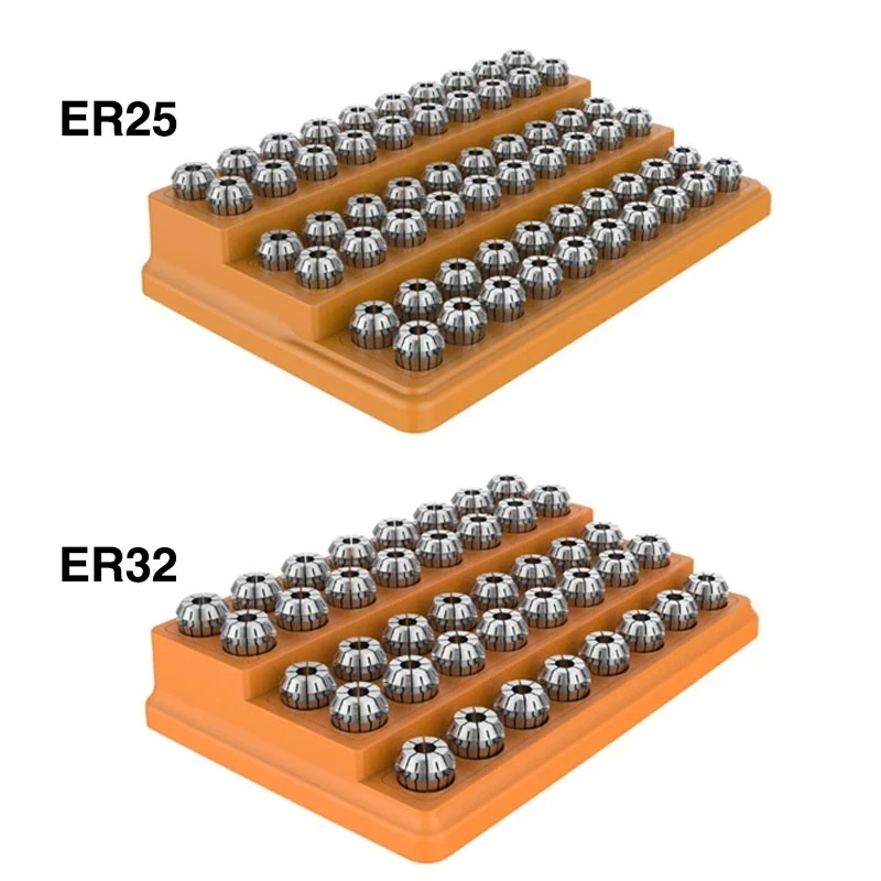 1pc ER11 ER16 ER20 ER25 ER32 Spring Collet Storage Box Er Collet Hard Plastic Finishing Box Milling Machine For CNC Machining Ce