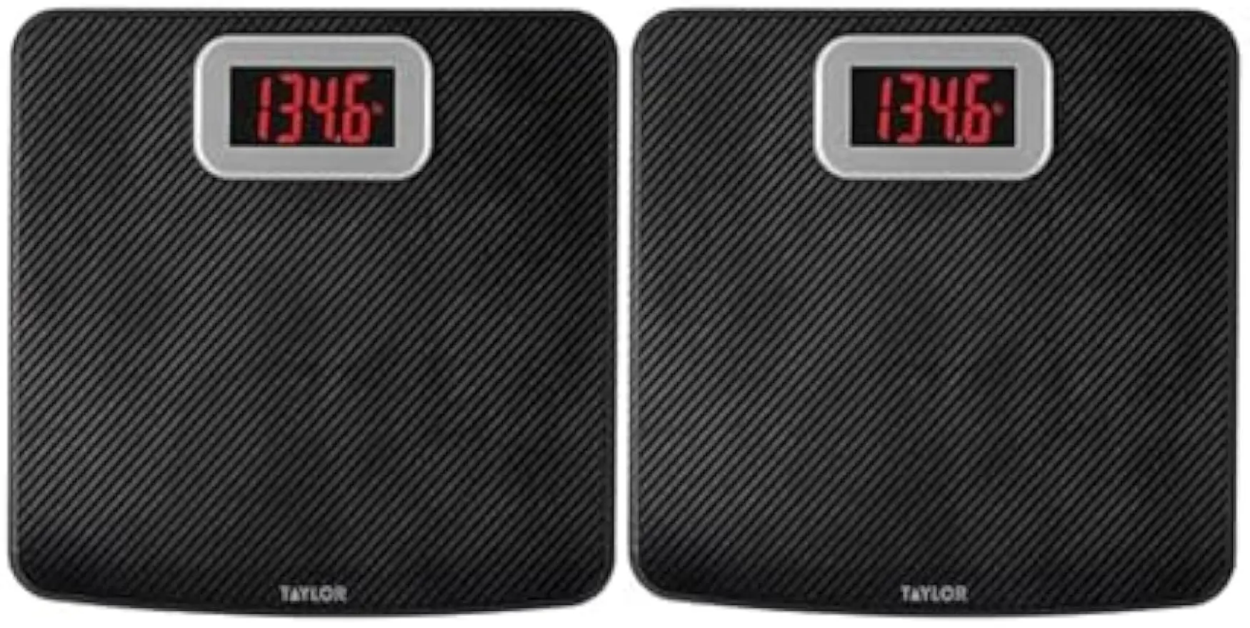 

Digital Body Weight Scale, 400 LB Capacity with Anti-Slip Mat, Auto On/Off, Red LED Display, Black (2 Pack)