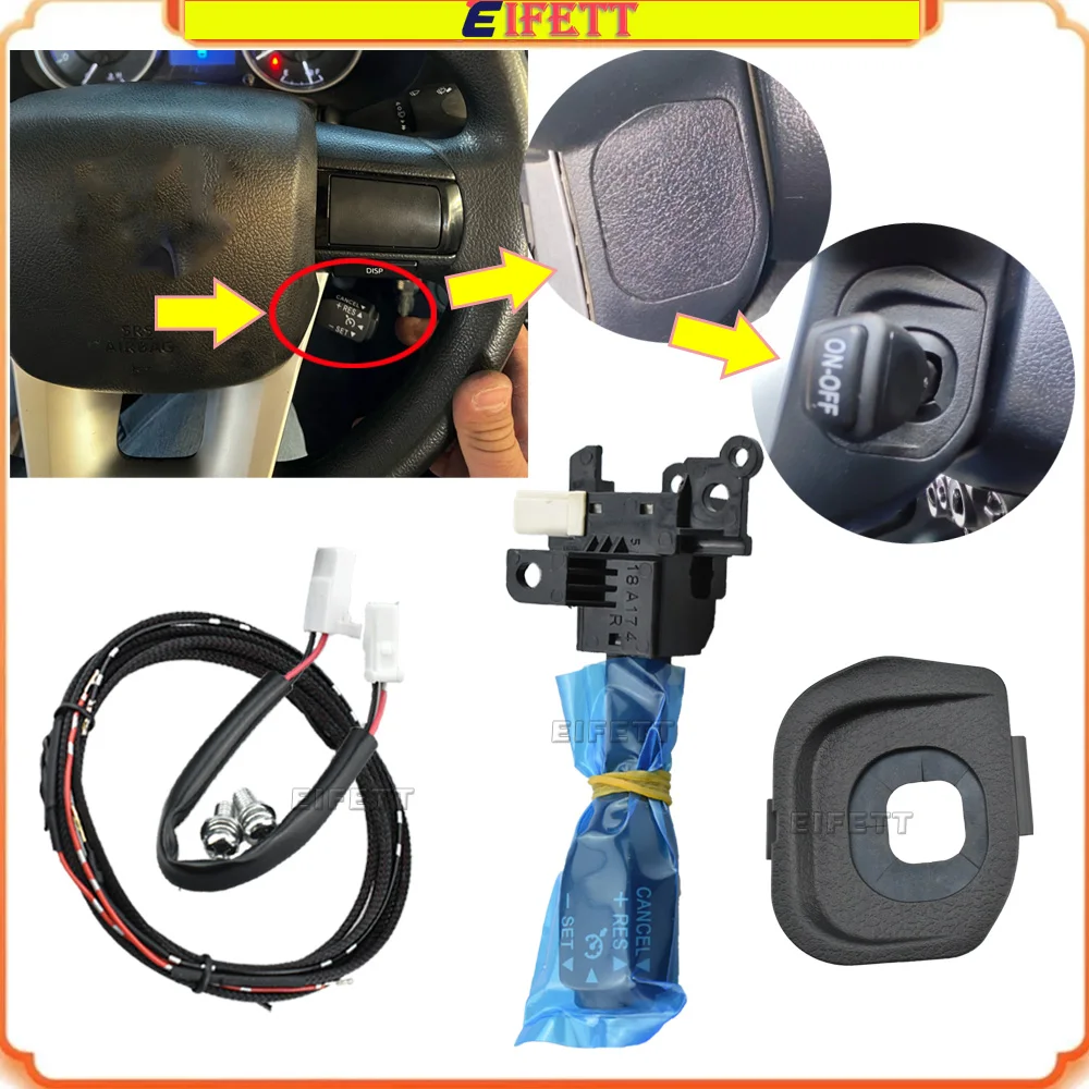 Cruise Control Switch Kit 45186-0K120 84632-34011 84632-34017 For Toyota Hilux Revo Fortuner R5 M70 2017 2018 - 2020