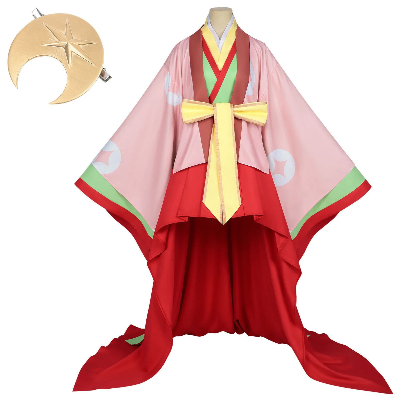 

Cosmic Princess Kaguya Ayajiku Cosplay Costume Kaguya Printed Kimono Stage Outfit Anime Cosplay Dress for Women Halloween Party