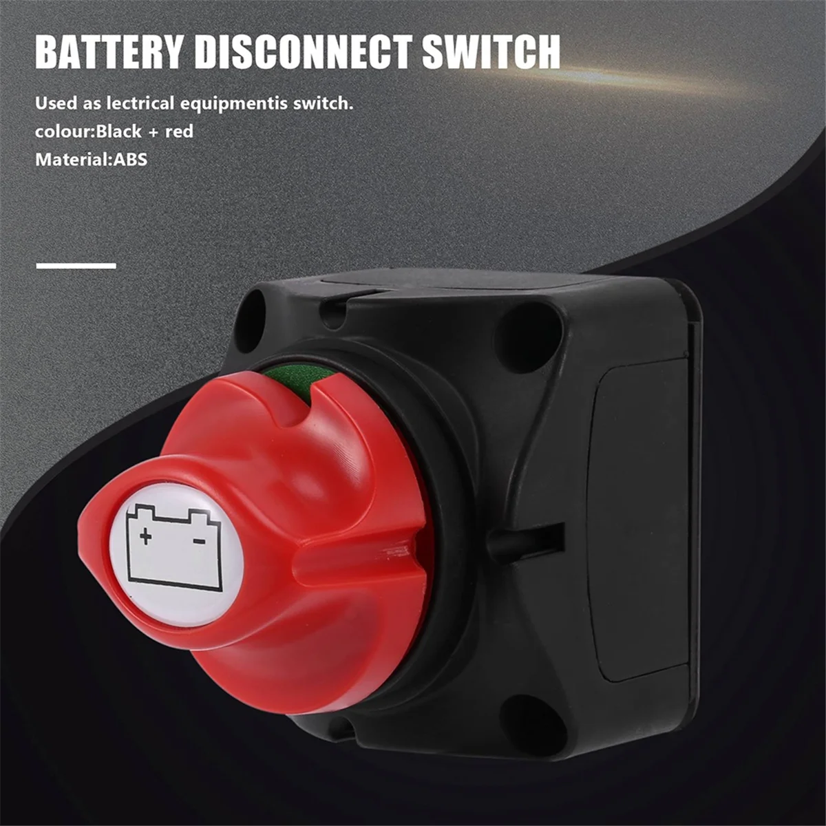 

A42P-12V Battery Disconnect Rotary Switch Cut On/Off Set Waterproof Marine Switch for Car SUV RV Marine Boat