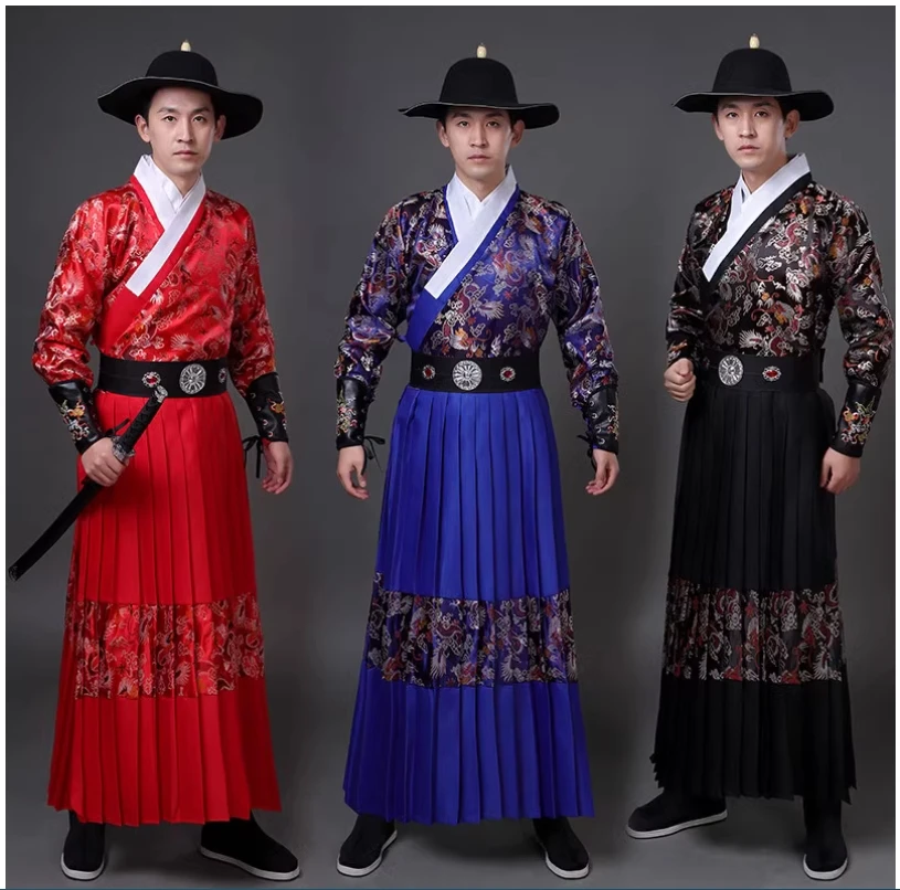 

Древняя мужская одежда Hanfu с летающей рыбой Jinyiwei, весенняя одежда с вышивкой Mangpao, одежда для боевых искусств, весна и лето