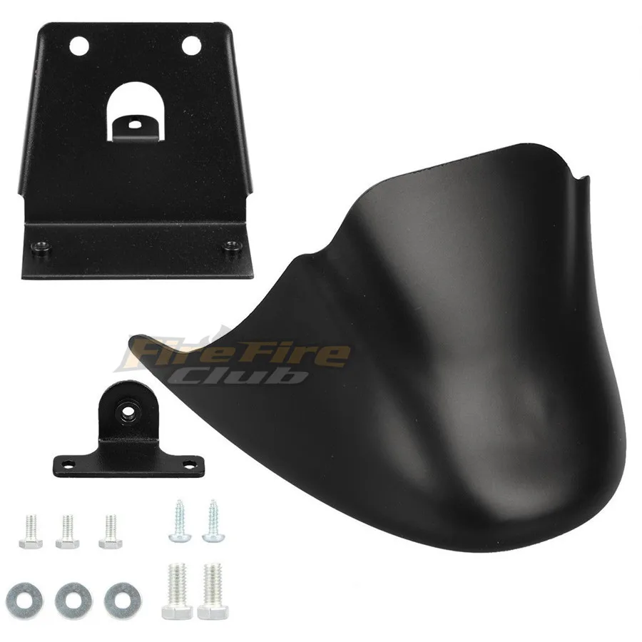 Moto Nero Anteriore Inferiore Spoiler Parafango Air Dam Mento Carena per Harley XL Sportster 883 1200