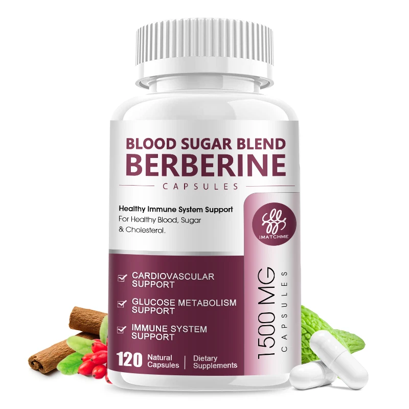 

Berberine Supplement 1500mg with Ceylon Cinnamon, Bitter Melon, Green Tea - Supports Immune, Heart Health & Gastrointestinal