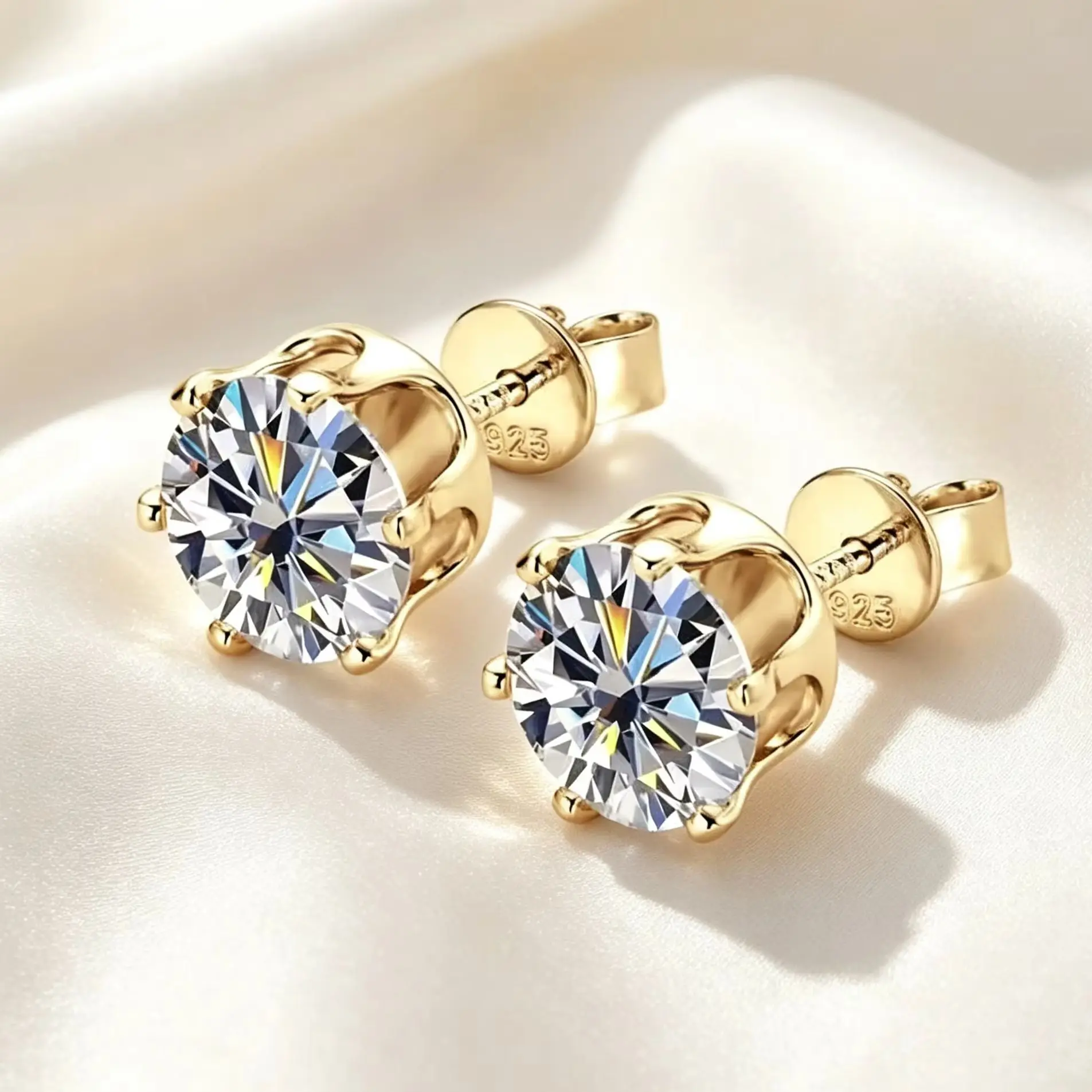 18k-メッキ-01ct-モアサナイト-スタッド-イヤリング-女性用-男性用-スパークリング-クラシック-ブライダル-ジュエリー-925-シルバー-ローズゴールド-イヤリング