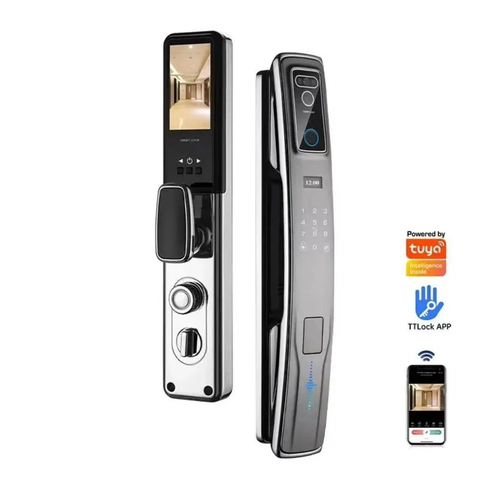 

Гарантия качества 3D распознавание лиц умный замок цифровой отпечаток пальца Tuya Wi-Fi замки для видеозвонков дверной замок камеры